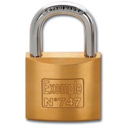 customised padlock with laser engraving en