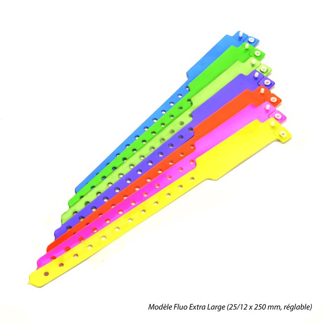 vinyl security wristband in blank extra large different colors