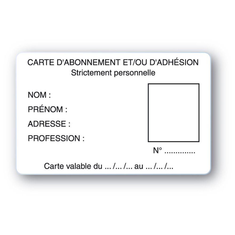 customized access badge on subscription card litterally personnalised en