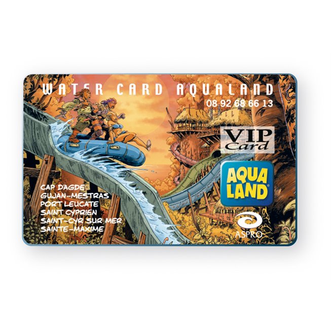 carte pvc personnalisee pour aqua land recto verso