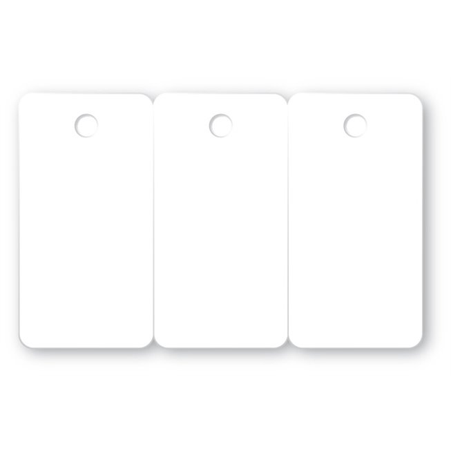 white and perforated breakable tricard four colour printing en