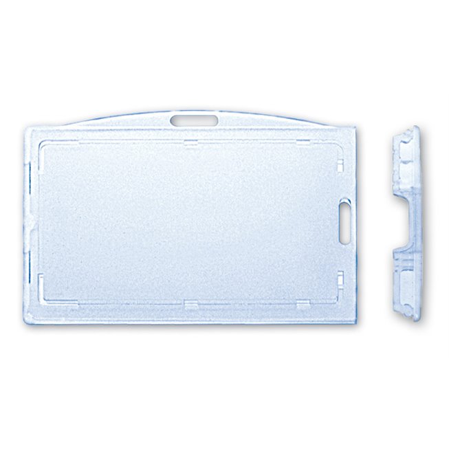 rigid badge holder with tamper proof seal