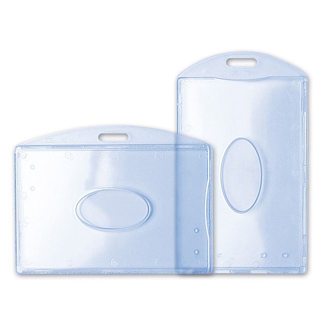 rigid badge holder for 2 cards