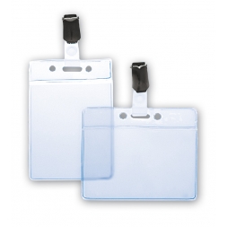 flexible badge holder + suspender clip