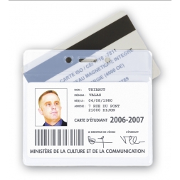 double sided flexible badge holder