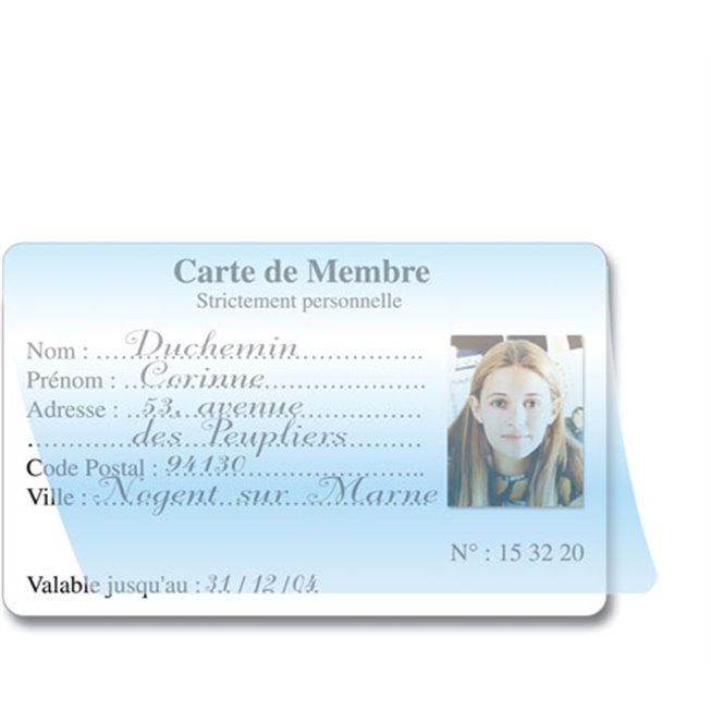 rabat adhesif pret a poser sur carte