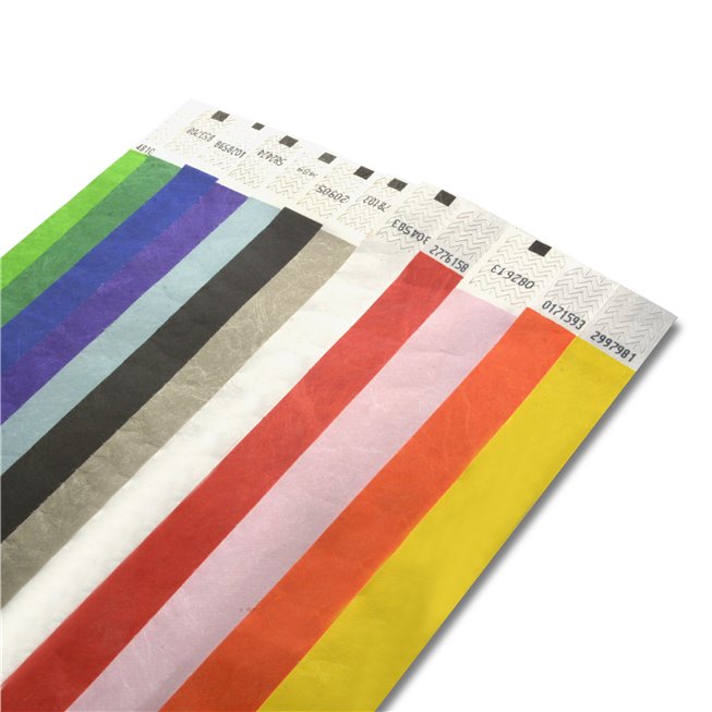 blank tyvek security wristband used on control during events en