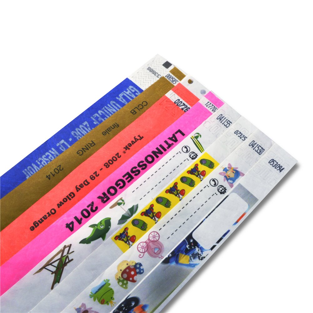 Bracelet sécurisé Tyvek personnalisé bracelet securise tyvek personnalise