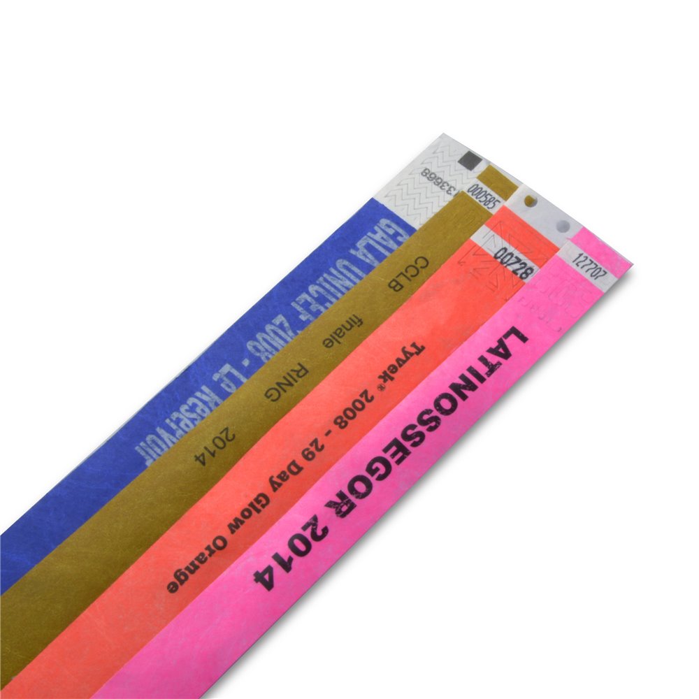 tyvek customized security wristband easy access control en