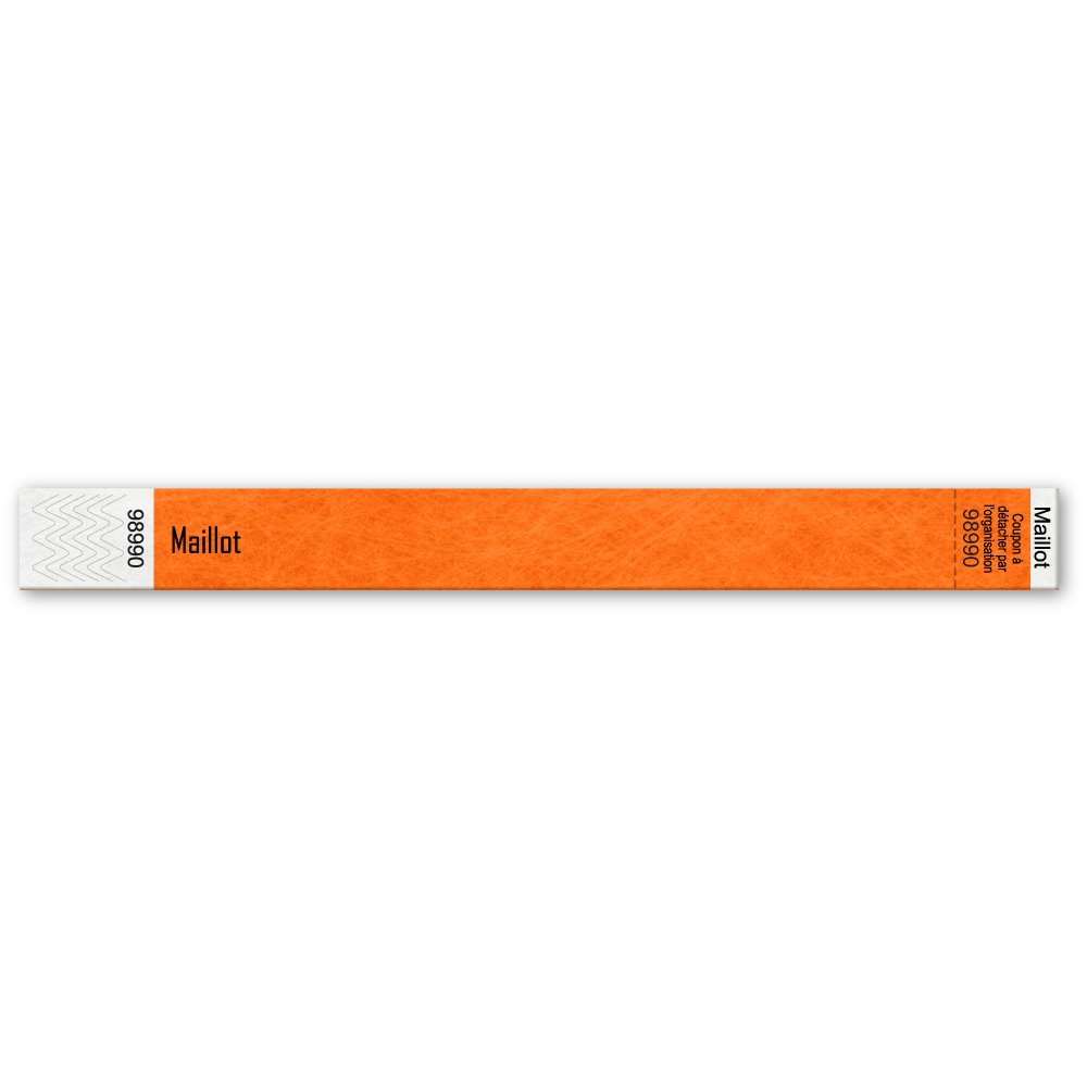 orange customized security wristband