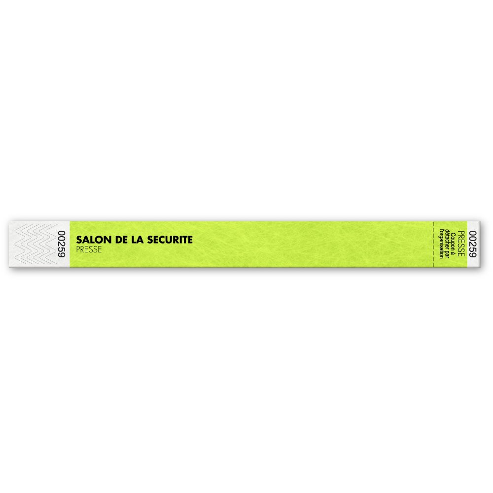 green tyvek customized security wristband en