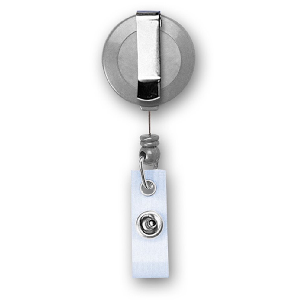 Porte-badge enrouleur zip avec pince clip tournante