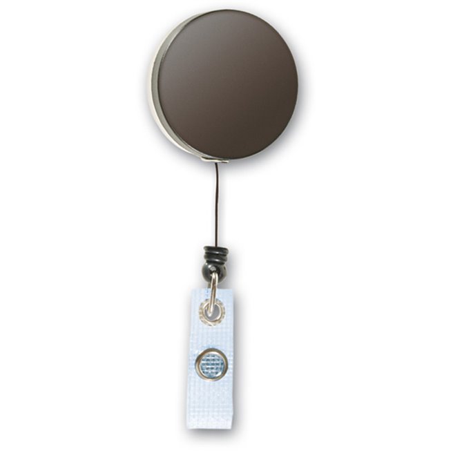 metal badge retractable reel black side en metal badge retractable reel black side en