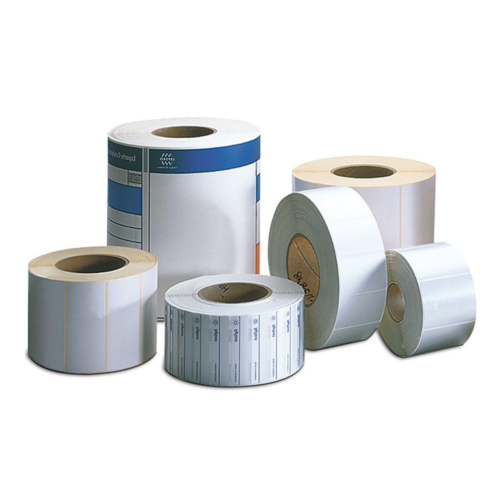 Reinforced polyethylene TTh blank label rolls Etiquette polypropylène renforcé vierge en rouleaux TTh