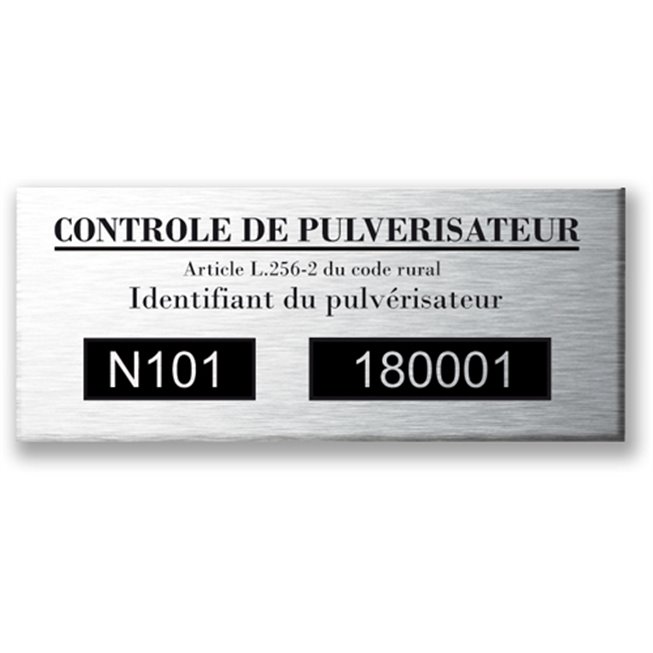 etiquette de metrologie pulverisateur aluminium personnalisee