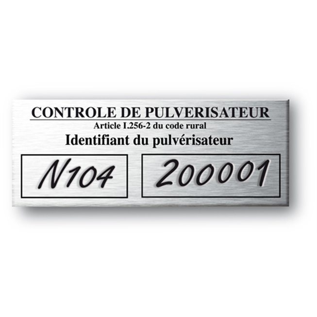 etiquette de metrologie pulverisateur alumunium difficile a arracher