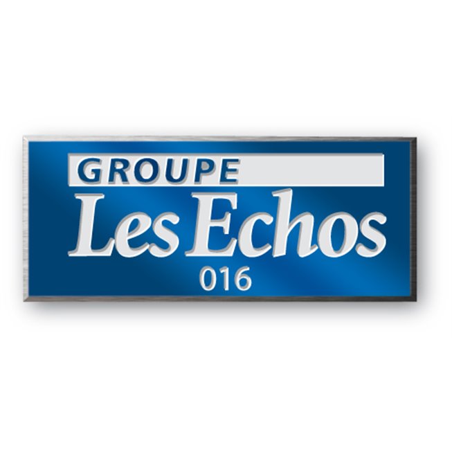 etiquette aluminium rigide anodisee gravure laser personnalisee groupe les echos etiquette aluminium rigide anodisee gravure laser personnalisee groupe les echos