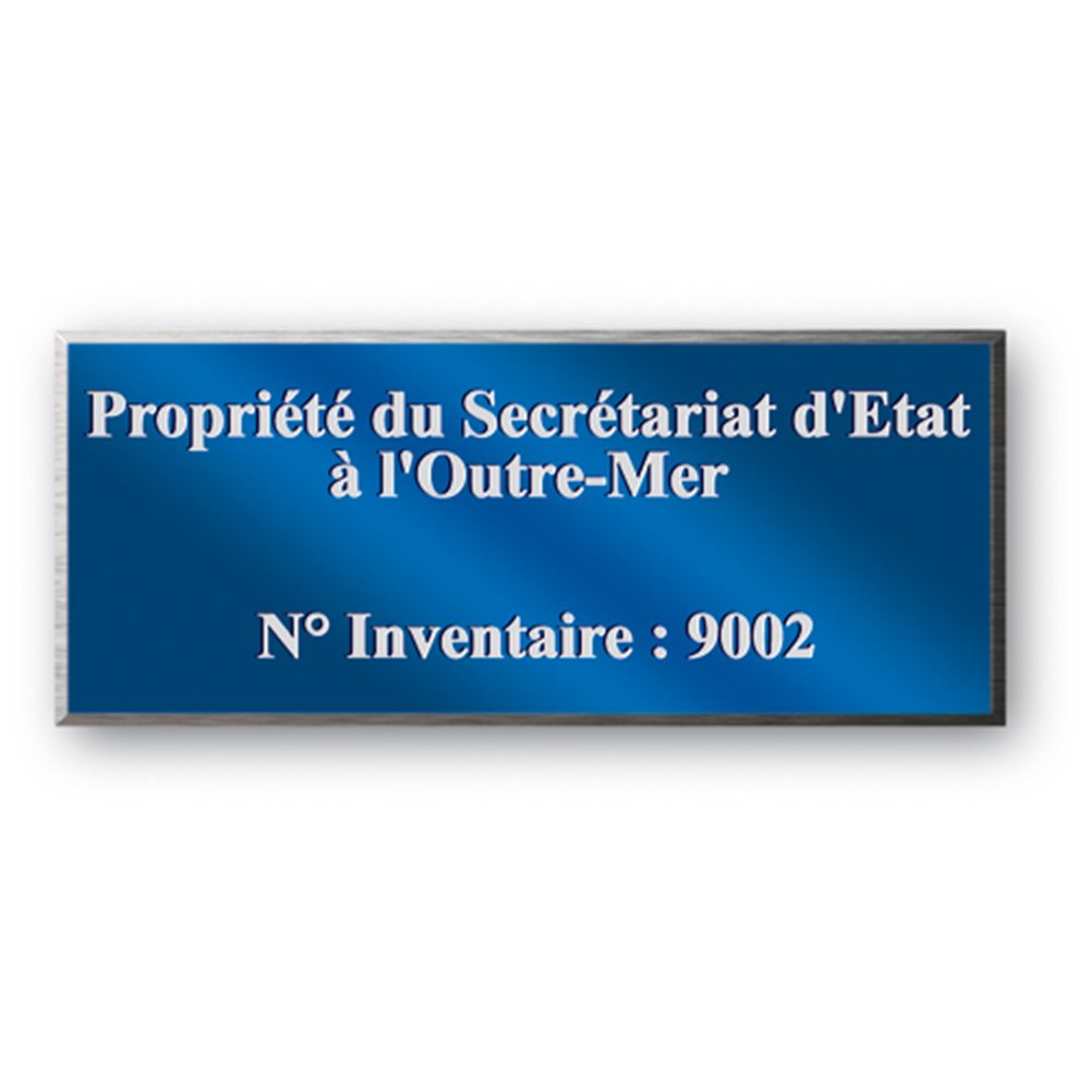 anodized laser engraving aluminium asset tag personnalised for secretary dom en