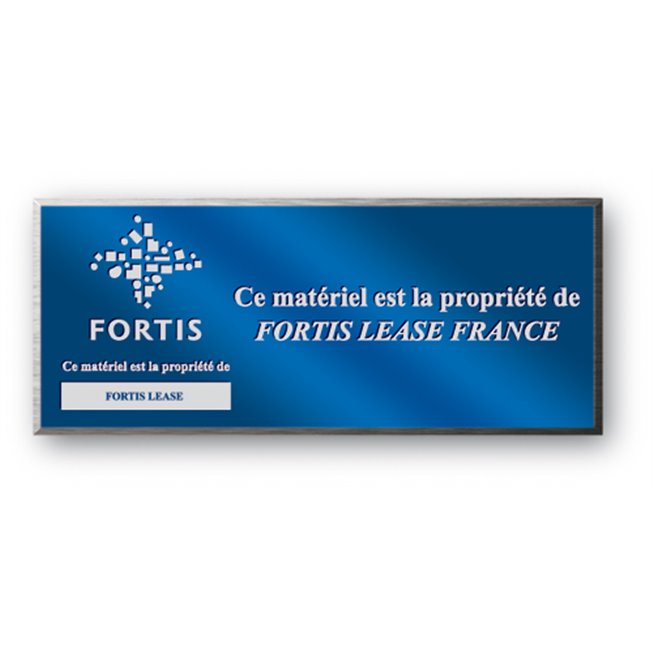 anodized laser engraving aluminium asset tag personnalised for fortis lease france en anodized laser engraving aluminium asset tag personnalised for fortis lease france en