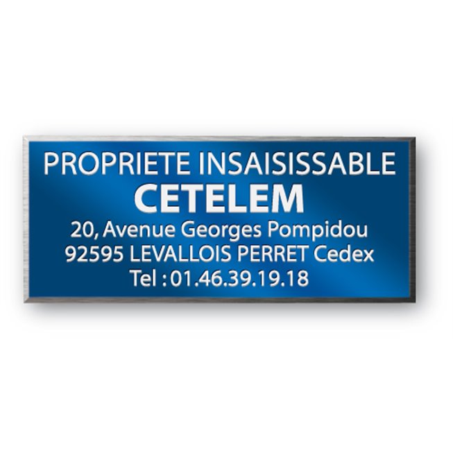 etiquette aluminium anodisee gravee cetelem etiquette aluminium anodisee gravee cetelem