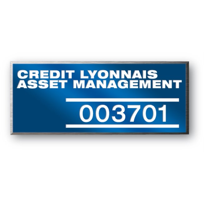 anodized laser engraving aluminium asset tag personnalised for credit lyonnais asset management en anodized laser engraving aluminium asset tag personnalised for credit lyonnais asset management en