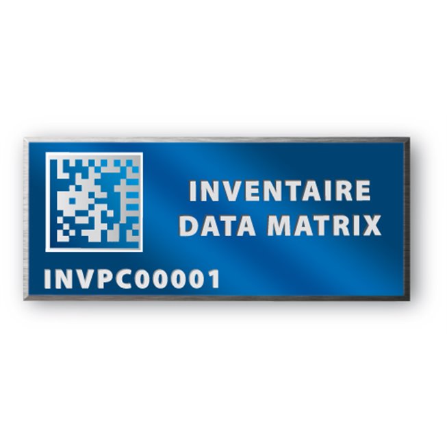 plaque aluminium anodisee gravee inventaire data matrix plaque aluminium anodisee gravee inventaire data matrix