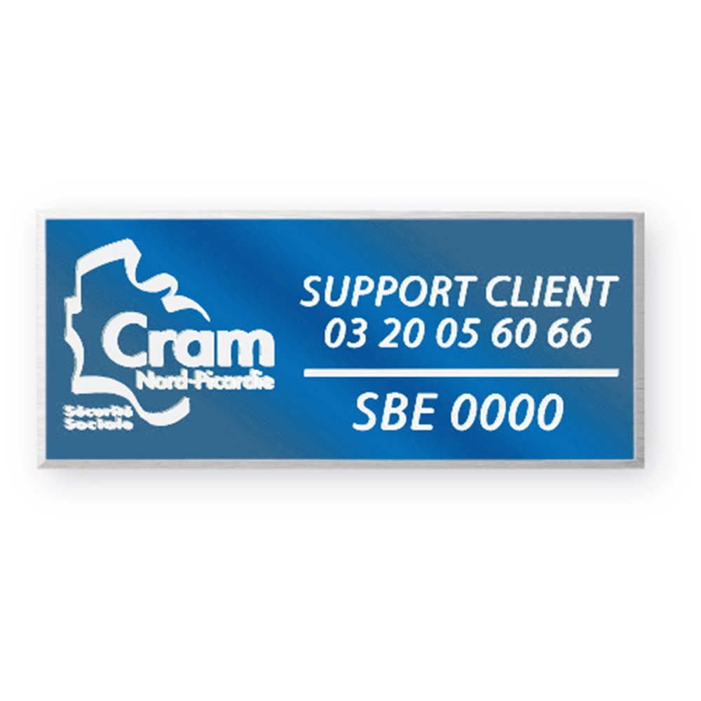 engraving alumunium asset tag personnalised for support client en