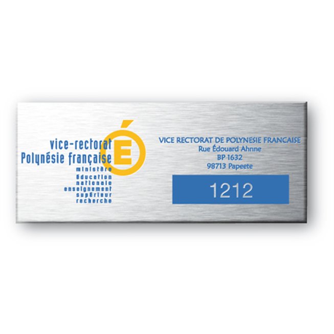 aluminium asset tag personnalised for polynesian education authority en