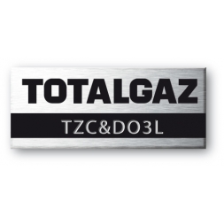 aluminium asset tag personnalised for totalgaz en
