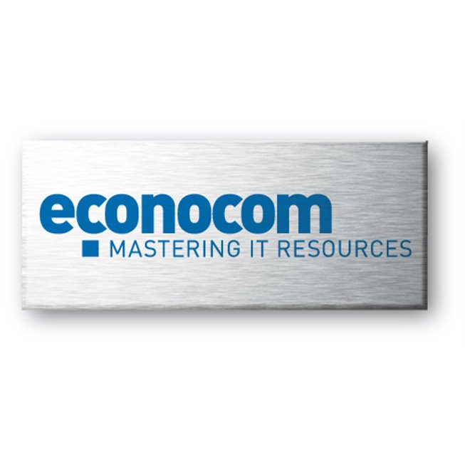 etiquette aluminium 3m souple 0.15mm anodisee gravure laser pour econocom