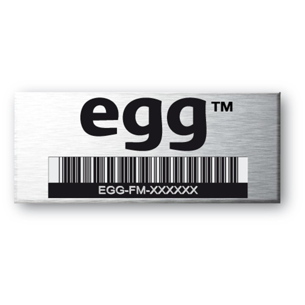 3m flexible aluminium asset tag for egg with barcode en
