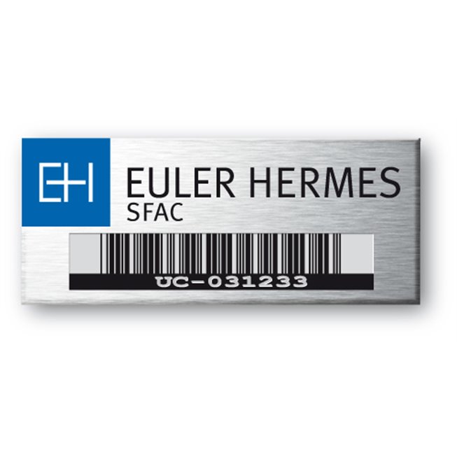 etiquette aluminium avec gravure hermes