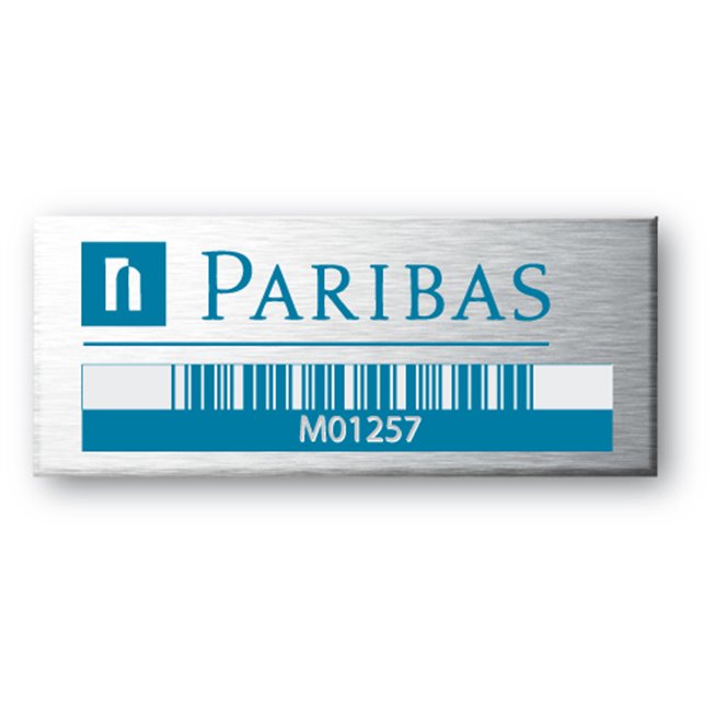 aluminium asset tag personnalised for bnp paribas en aluminium asset tag personnalised for bnp paribas en