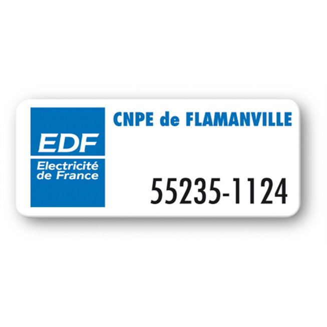 etiquette destructible logo bleu reference