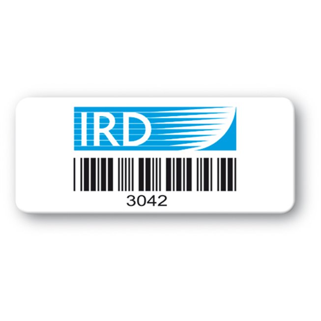 etiquette destructible ird code bare