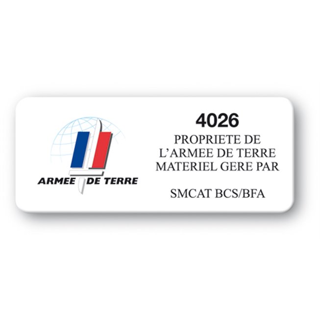 etiquette pvc armee de terre reference