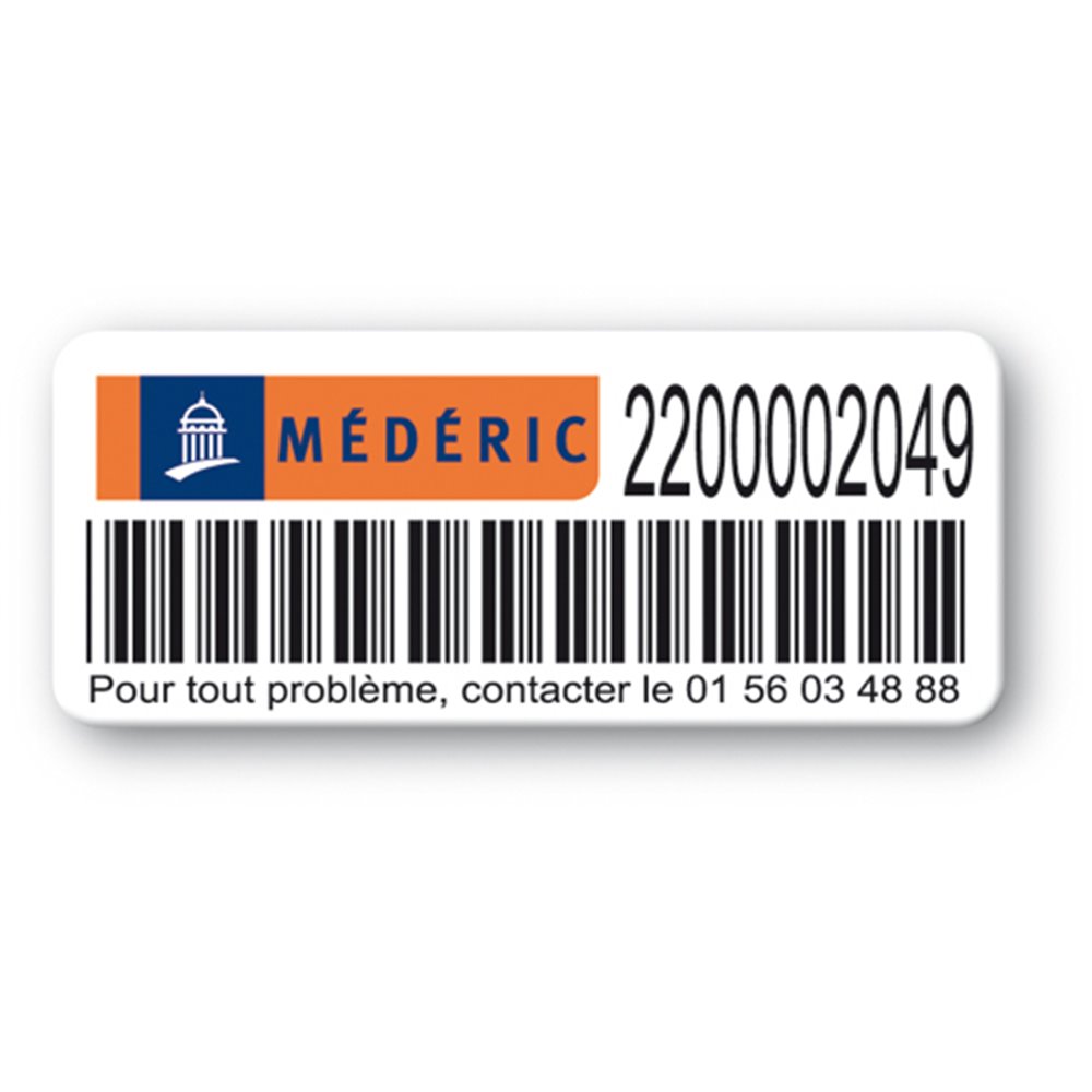  asset label logo mederic barcode reference en
