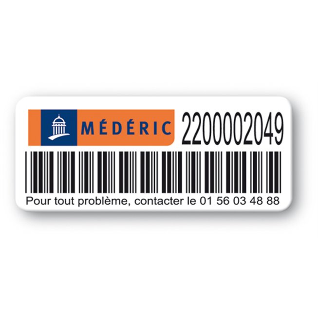  asset label logo mederic barcode reference en