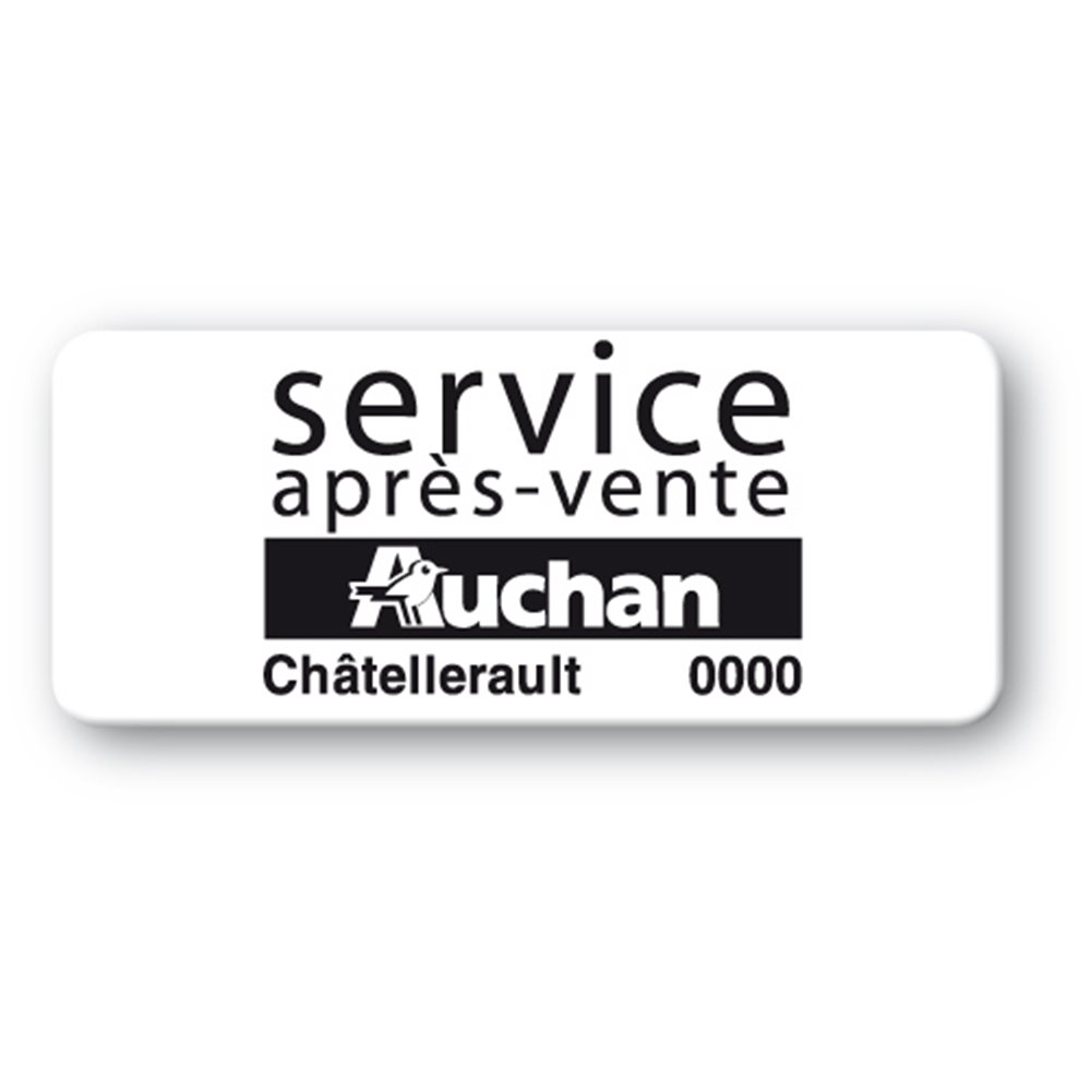 etiquette logo auchan sav reference noire