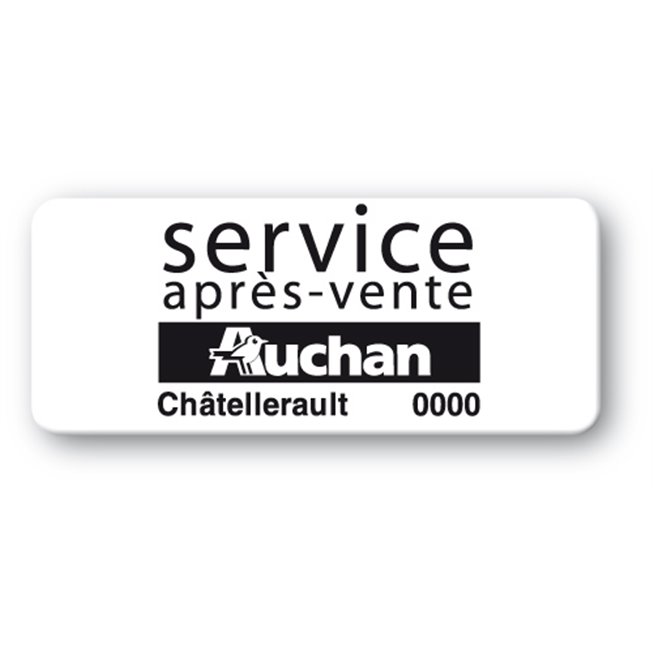 etiquette logo auchan sav reference noire