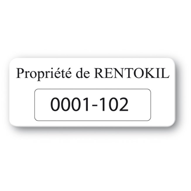 etiquette rentokil impression noire reference
