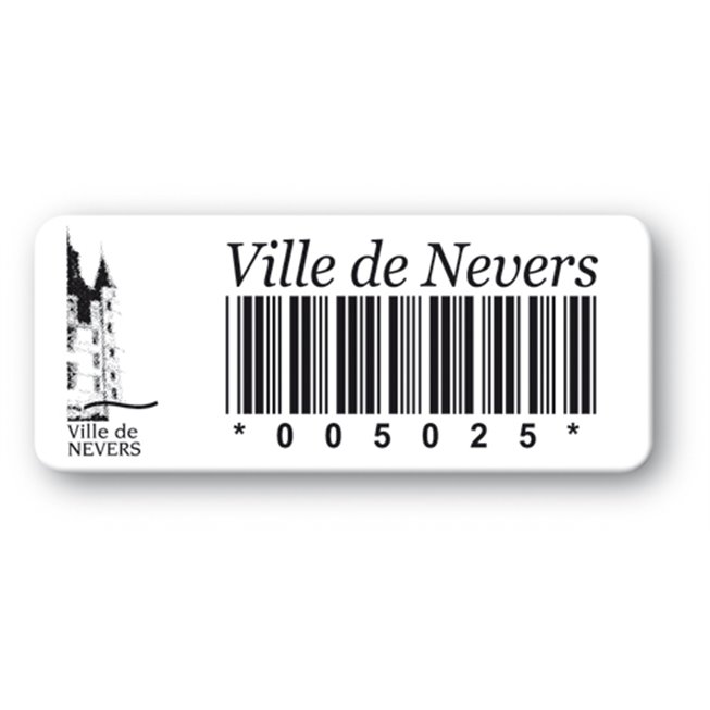 etiquette pvc impression noire ville nevers code barre