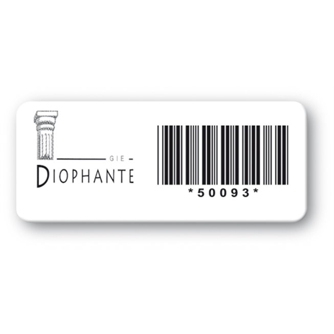 etiquette pvc impression noire diophante code barre