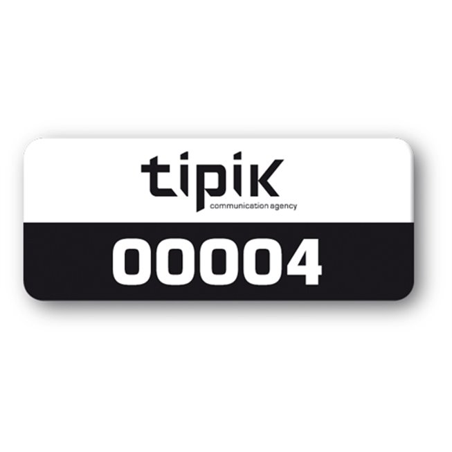 etiquette pvc impression noire tipik reference
