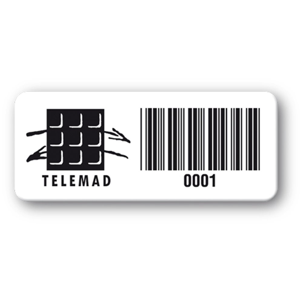 etiquette pvc impression noire telemad code barre