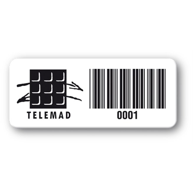 etiquette pvc impression noire telemad code barre