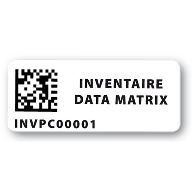 etiquette pvc impression data matrix qr code reference