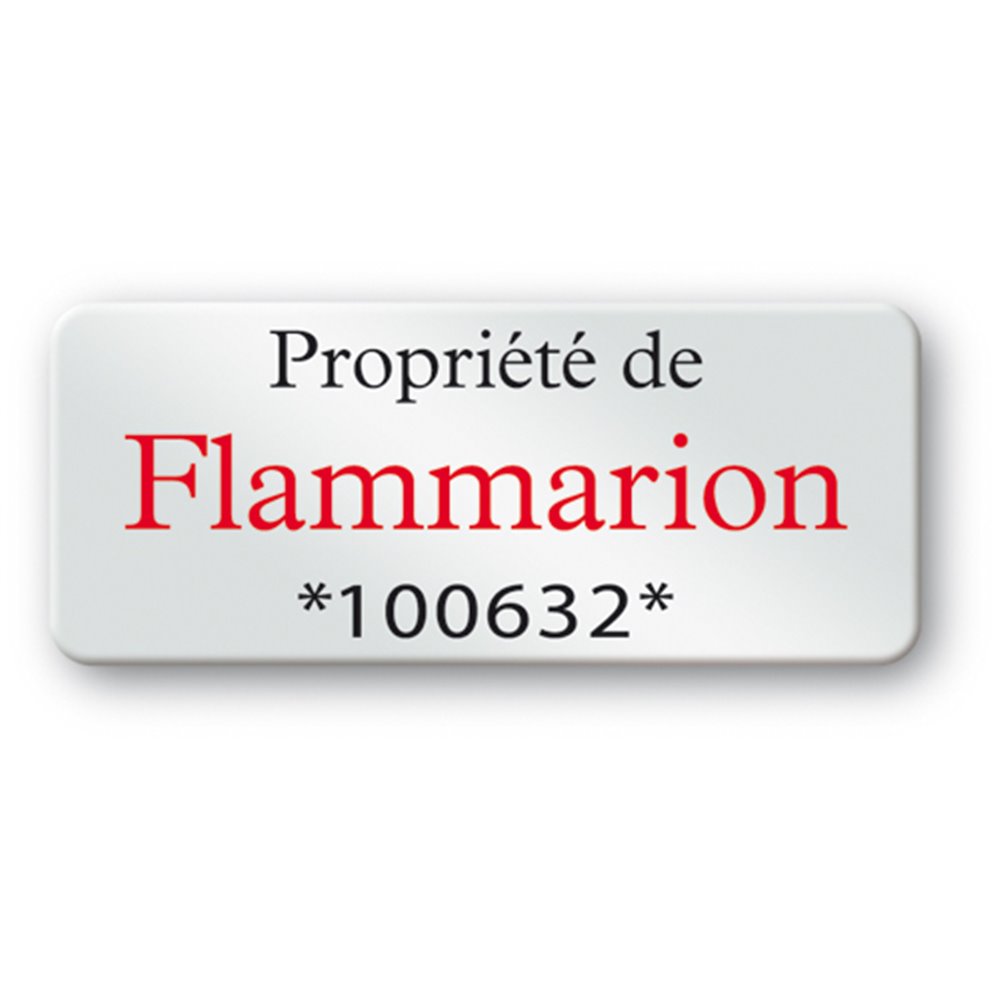 pre printed protected asset tag flammarion reference en