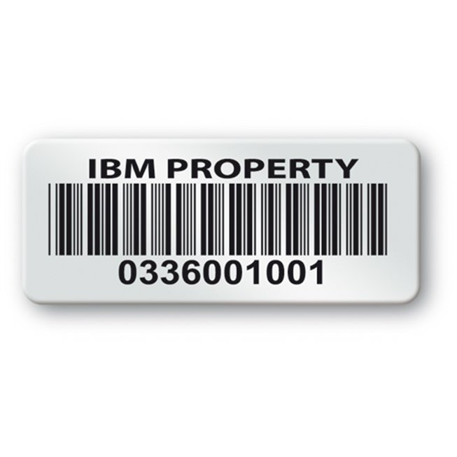 etiquette ibm property code barre