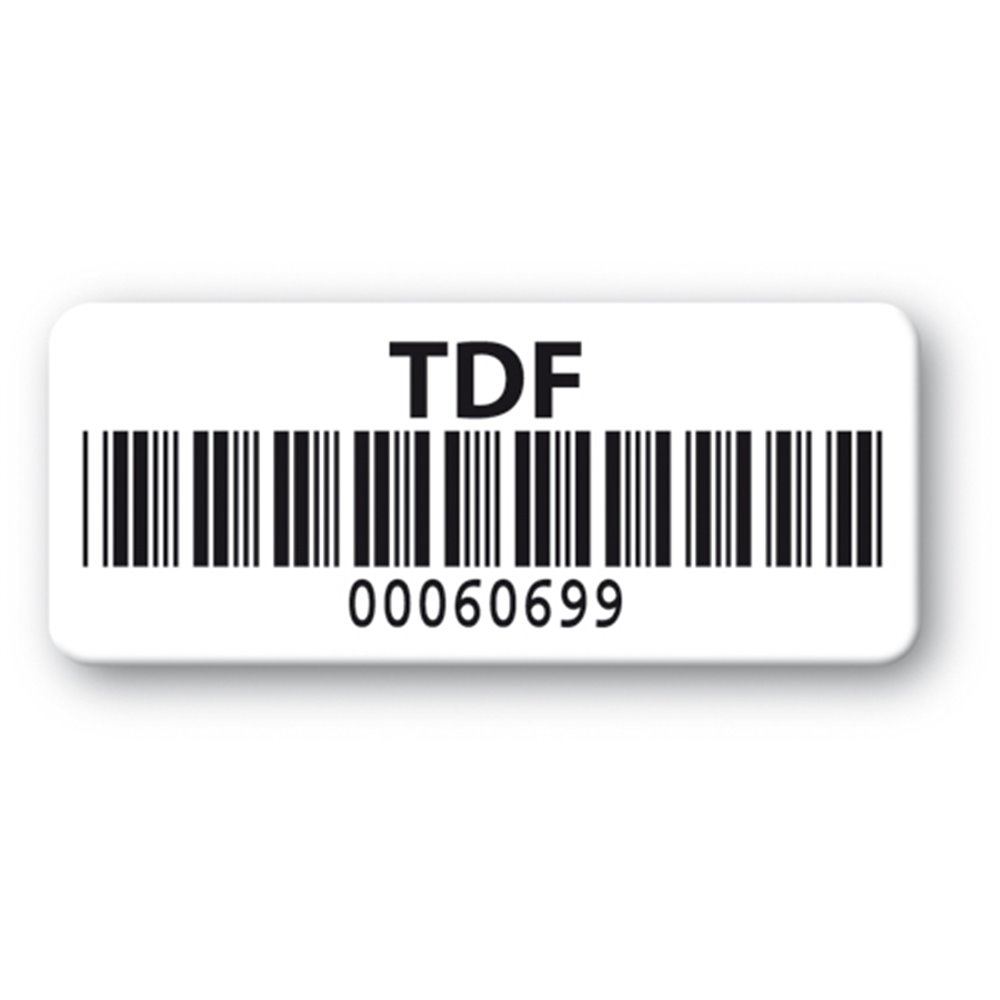 pre printed protected asset tag tdf barcode resistant en